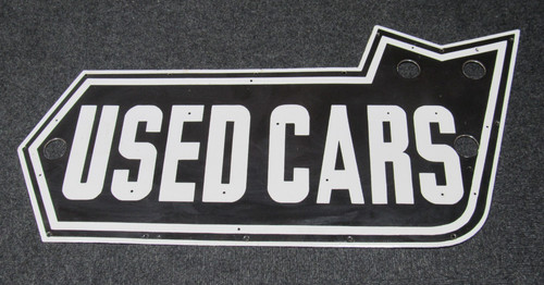 Vtg used cars - porcelain, arrow