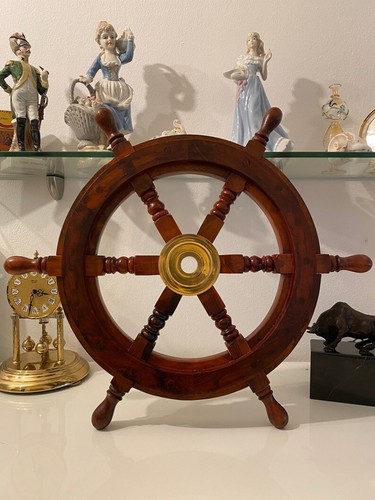 Nautical wheel wall decor - nautical,