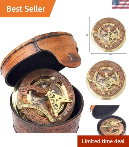 Antique brass copper sundial - antique,