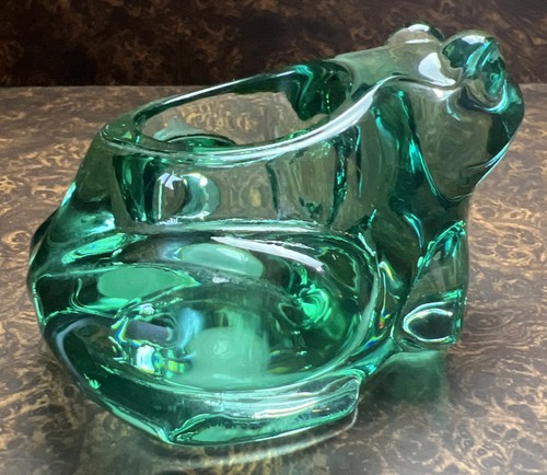 Indiana glass green frog - glass,