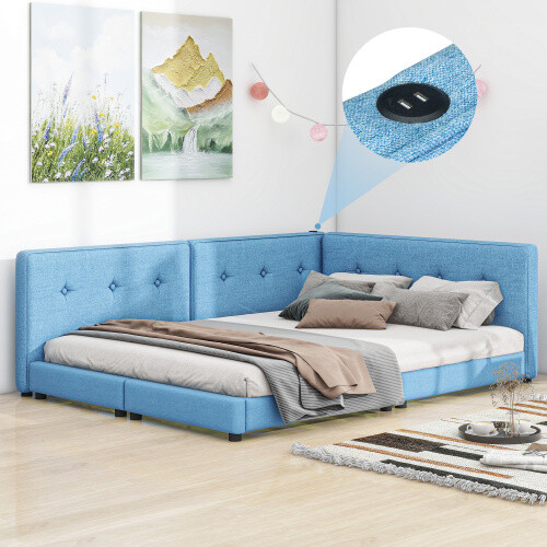 Modern upholstered platform - modern,