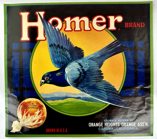 Original 1940s fruit - 1940s, label