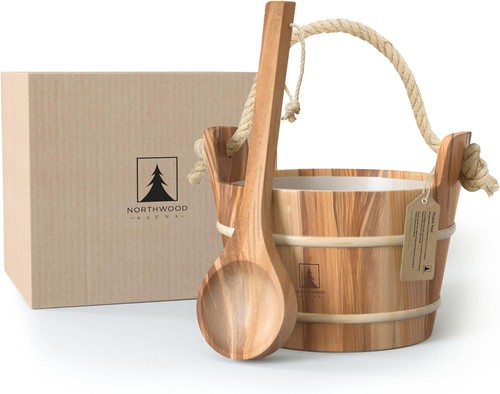 Sauna bucket and ladle set - and,