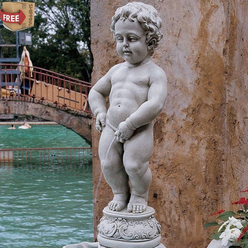 Outdoor peeing boy garden - peeing,