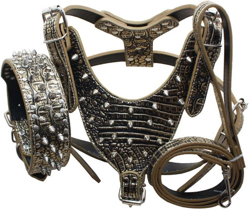 Leather spiked studded medium - leather,