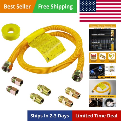 Flexible gas line kit - 48",