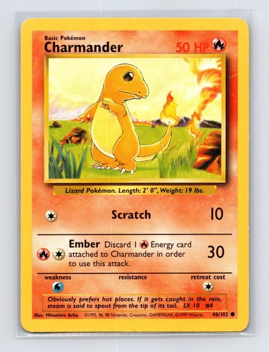Charmander 102 base set - c,