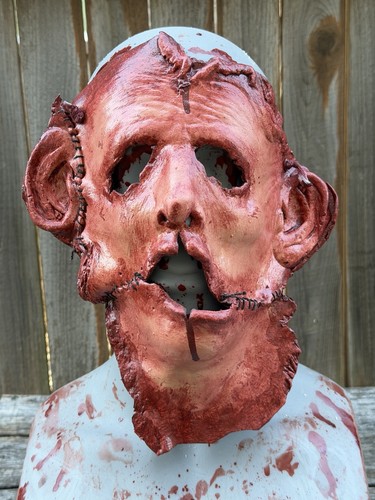 Bloody human skin skinned - bloody, face