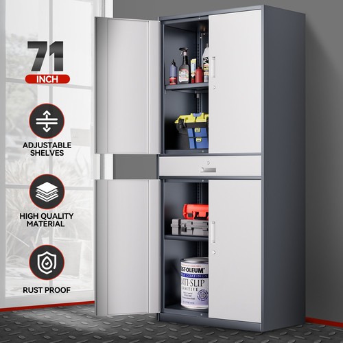 Gray white lockable metal - 71'',