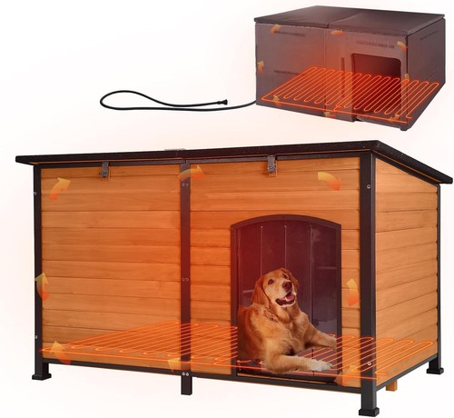 Extra large heated dog - heated, house