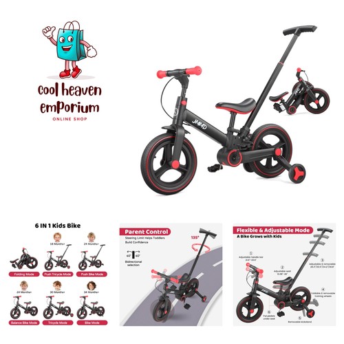 Toddler bike with push - bike,