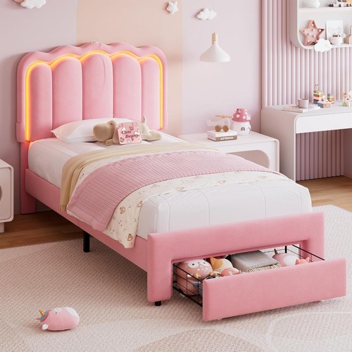 Pink twin size - twin, bed