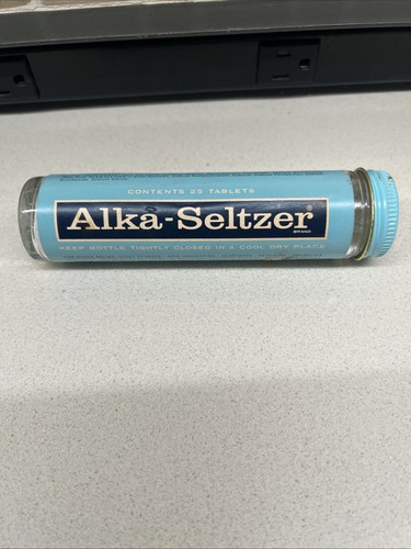 Vintage alka seltzer bottle - vintage, 6"