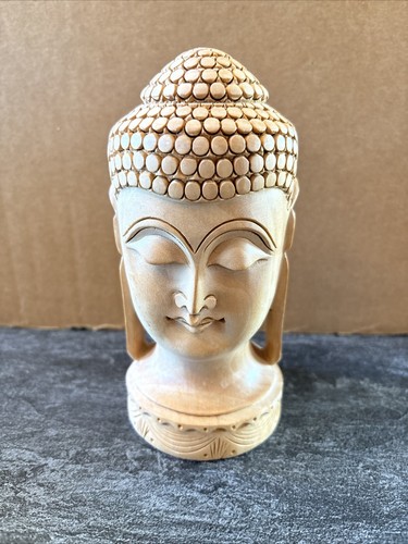 Wood hand carved indian buddha - wood,