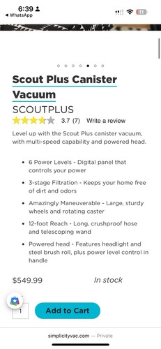 Simplicity scout plus canister - simplicity,