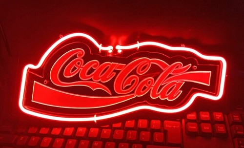 Coca cola soda - cola, neon