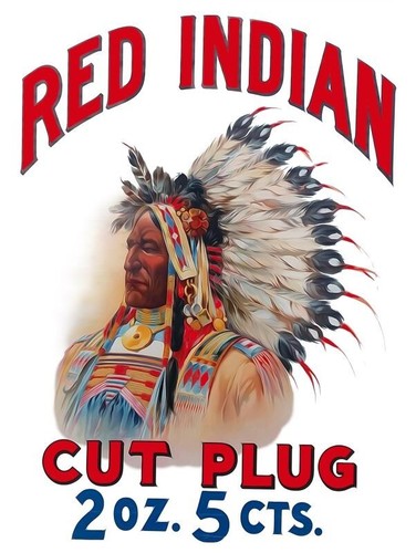 Red indian cut - indian, tobacco