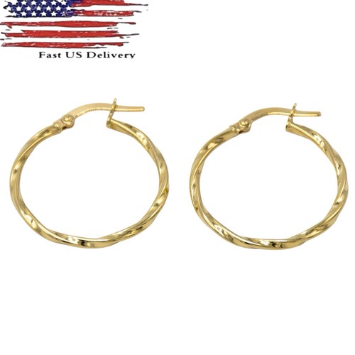 14k yellow gold twist round - 14k,