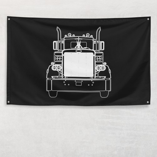 Semi truck flag 3x5 - truck, banner