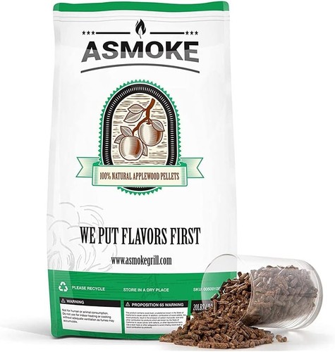 Asmoke apple wood pellets 20lb - wood,