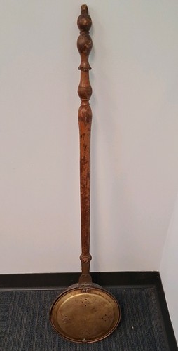 Early antique brass bed - brass,