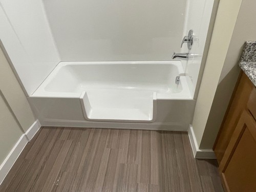 White fiberglass walk - white, walk-in