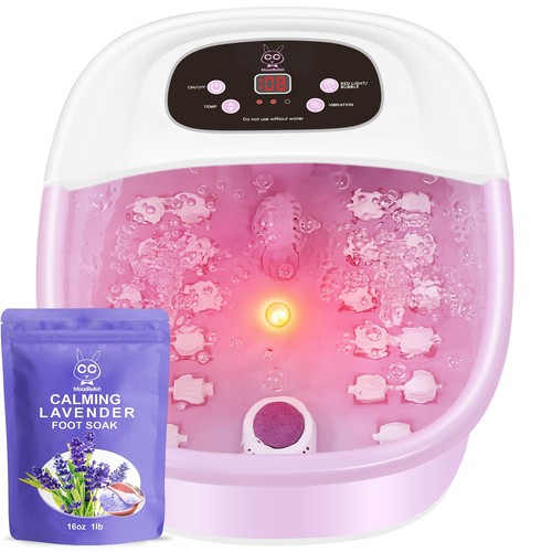 Foot spa bath massager - w/, heat