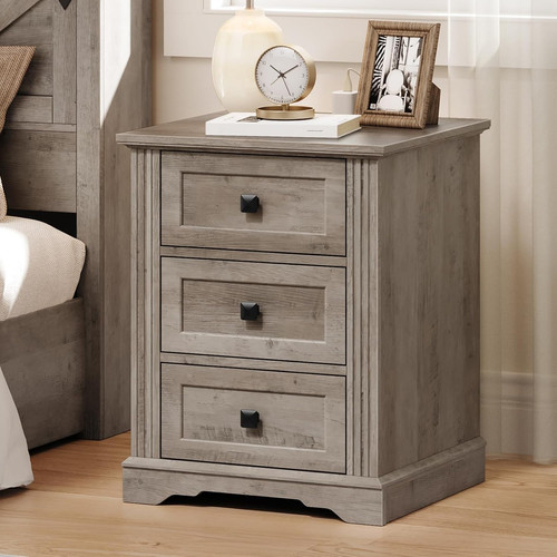 Farmhouse nightstand with - farmhouse,