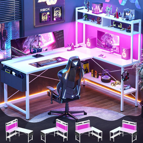 Shaped desk gaming 59 - gaming, 59"