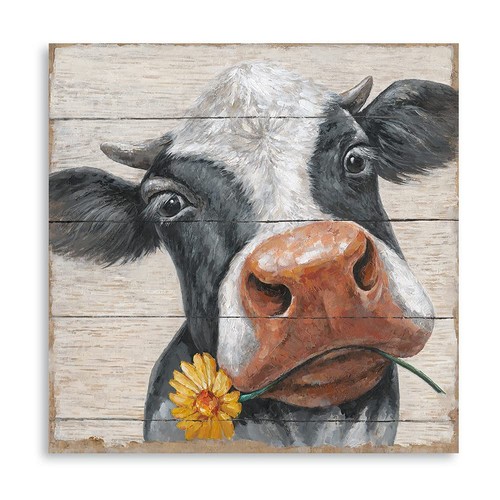 Rustic cow pictures wall - rustic,