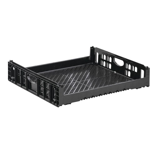 Orbis black plastic stackable - black,