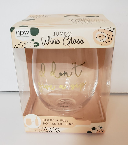 Npw jumbo stemless wine glass - stemless,
