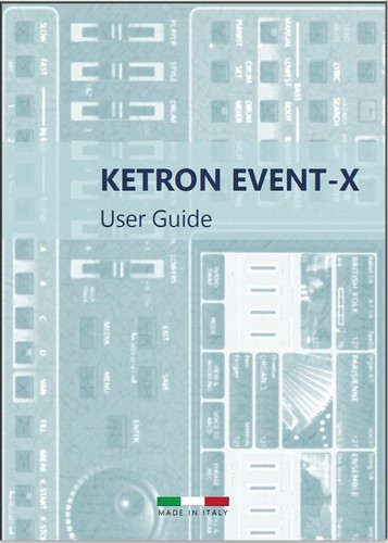 Ketron event users guide - event, x