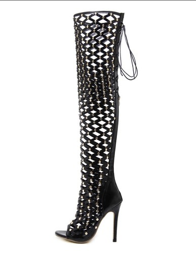 Women lace net - hollow, boot