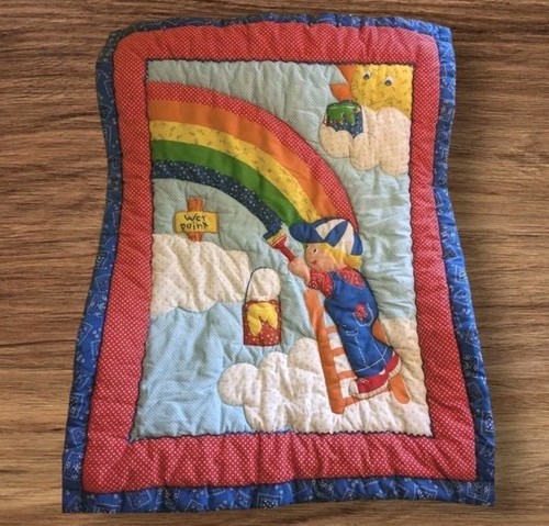 80s quilted wall art - quilted, hanging