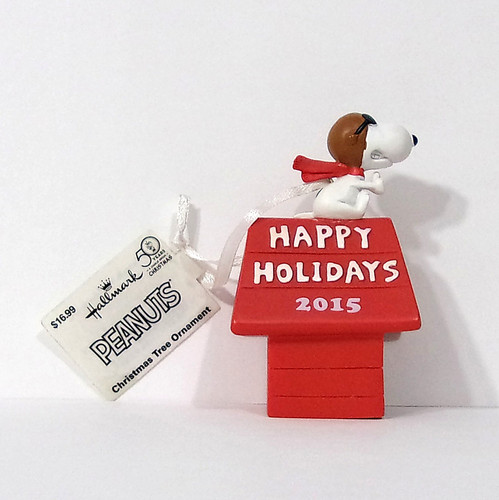 Hallmark 2015 snoopy red baron - red,