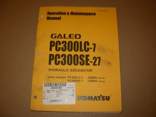 Komatsu pc300lc pc300se 27 - komatsu, pc300se-27