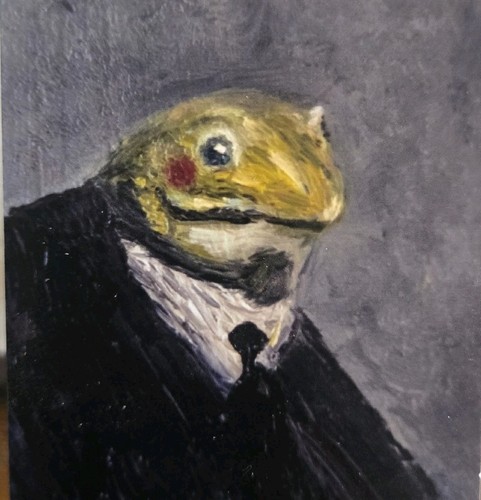 Aceo print gentleman frog - aceo,
