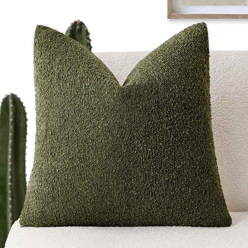Textured boucle throw pillow - boucle,