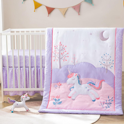 Crib bedding set with - with, plush