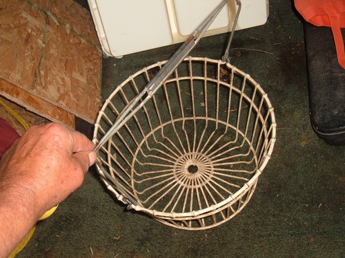 Antique egg basket potato
