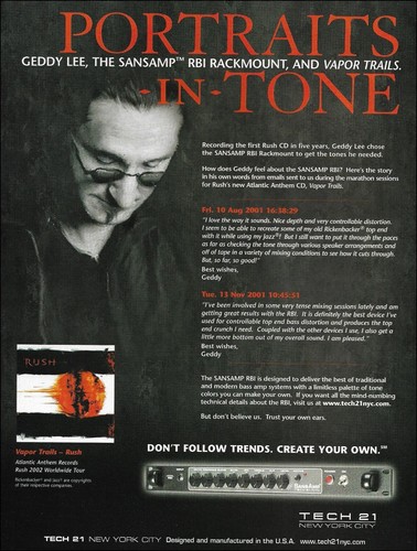 Rush vapor trails geddy - rush,