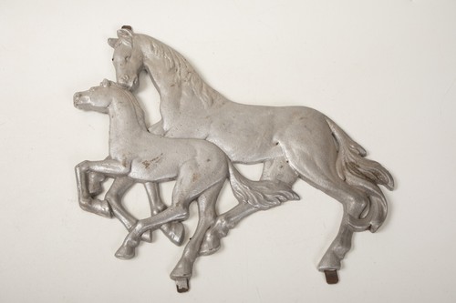 Cast aluminum horse - aluminum, sign