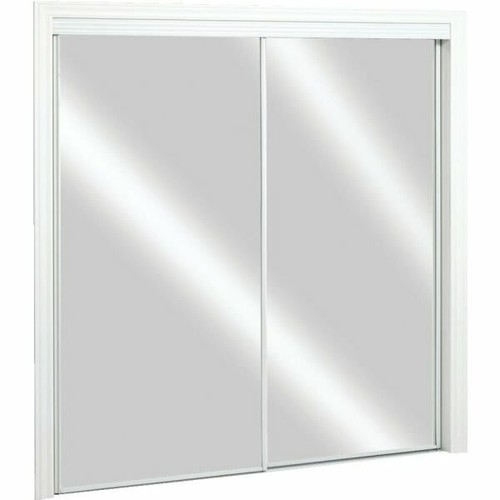 Silver framed mirror - x,