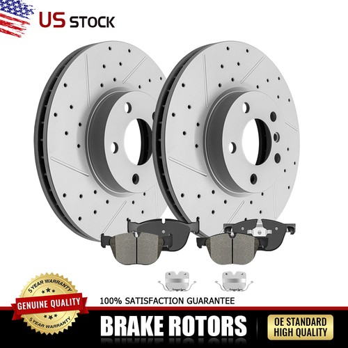 Front drilled brake rotors - front,