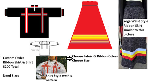 Ribbon skirt shirt - skirt, &