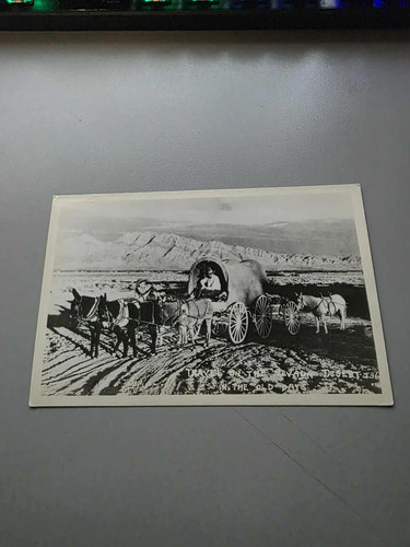 Rppc man and donkey - rppc,