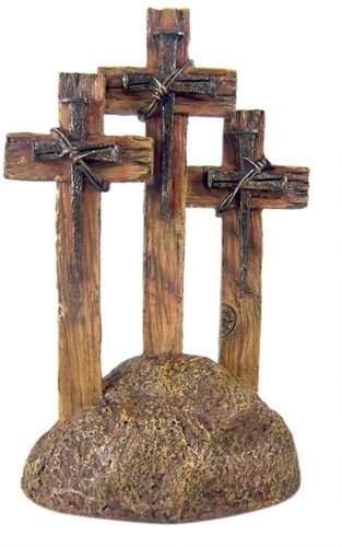Three standing nail crosses - standing, on