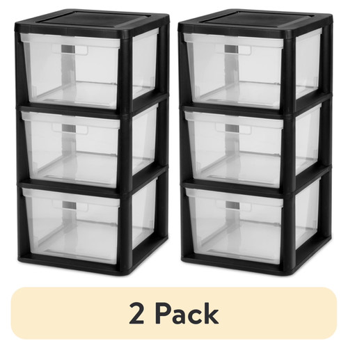 2pcs clear drawer plastic - clear,