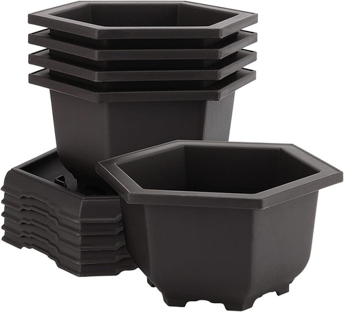 Pack bonsai pots hexagon - pack, pots,
